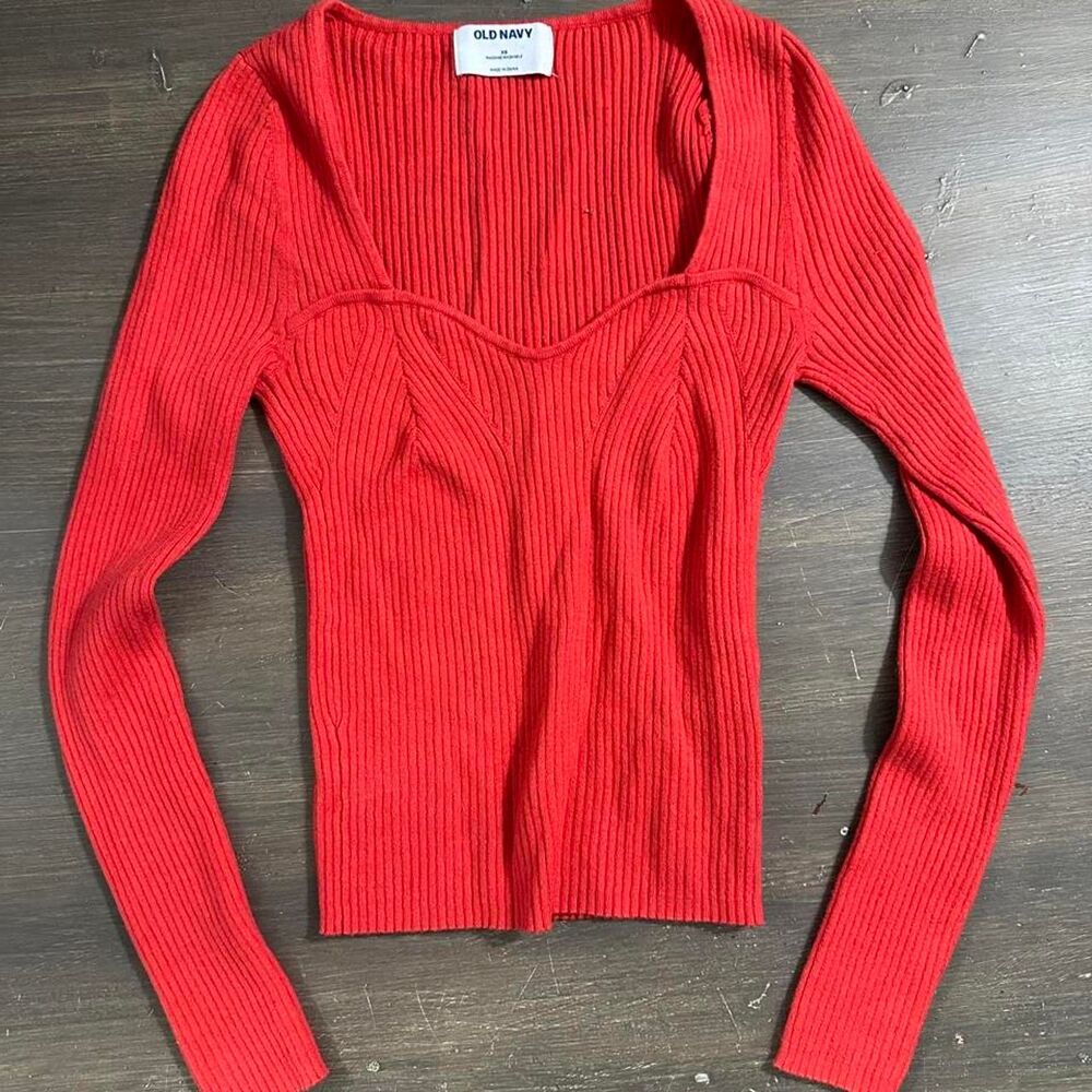 Old-navy Women's Red and Orange Jumper